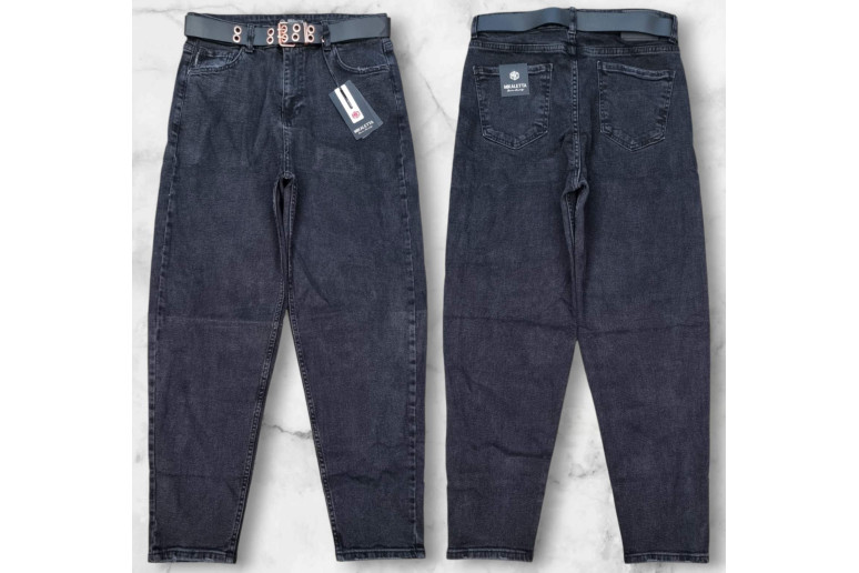 Джинси жіночі MIKALETTA JEANS 13199 RELAX МОМ ГРАФІТ