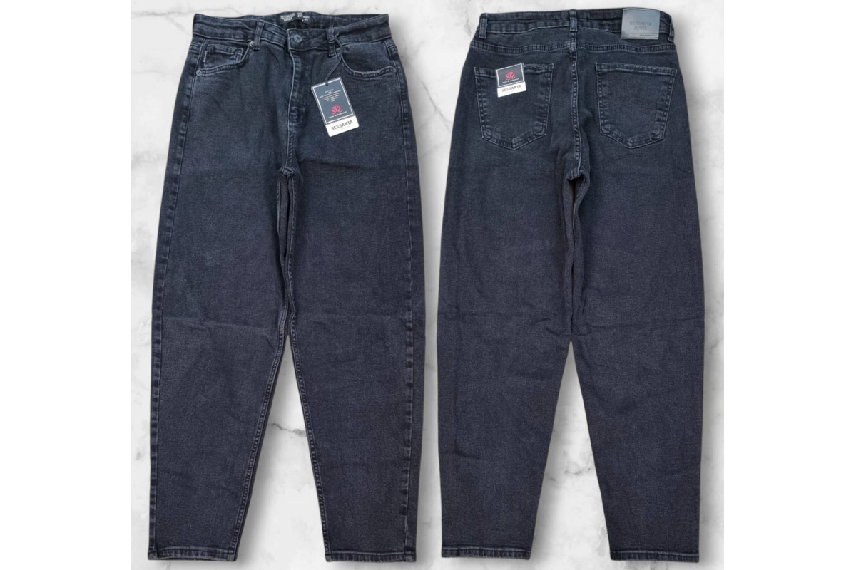 Фото Джинсы женские SESSANTA JEANS 16805 RELAX MOM ГРАФИТ from official site OSKAR™