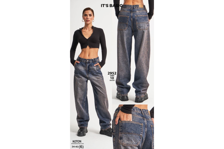 Джинсы женские IT'S BASIC JEANS 2952-10 SKATER