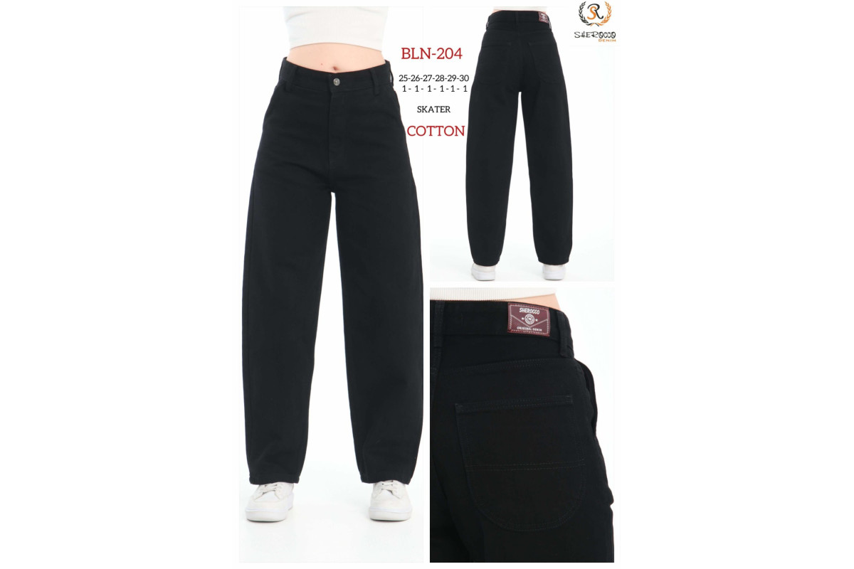 Фото Джинси жіночі SHEROCCO JEANS 204 SKATER ЧОРНИЙ from official site OSKAR™