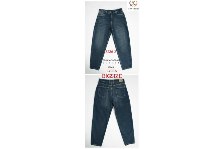 Джинсы женские SHEROCCO JEANS 3236 RELAX MOM GREY