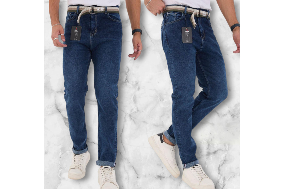 Фото Джинси чоловічі 6627 REDMAN MOM JEANS ЄВРОБАЙКА СИНІЙ from official site OSKAR™