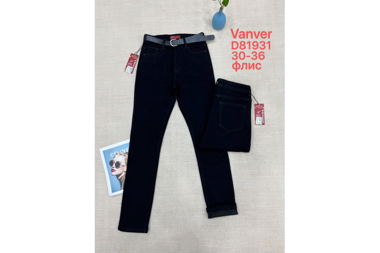 Джинси жіночі VANVER JEANS 81931 CLASSIC НА ФЛІСІ