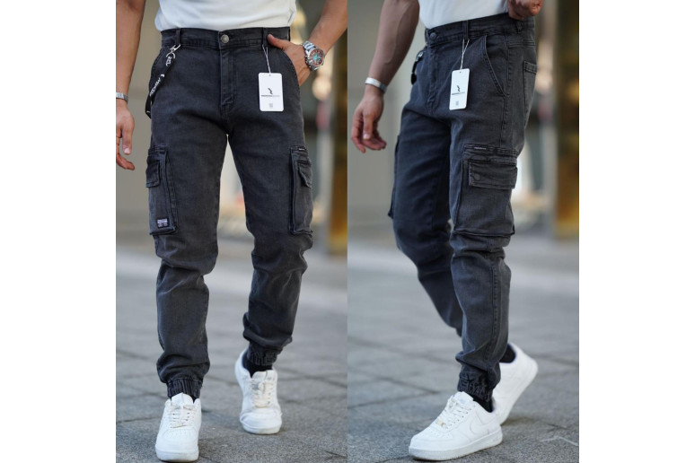 Джинсы мужские REDMAN JEANS 6598 KARGO Графит
