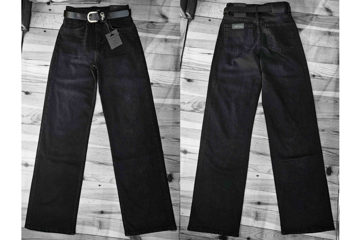 Фото Джинси жіночі CRACPOT JEANS 1209-1 Wide Leg ЧОРНИЙ from official site OSKAR™