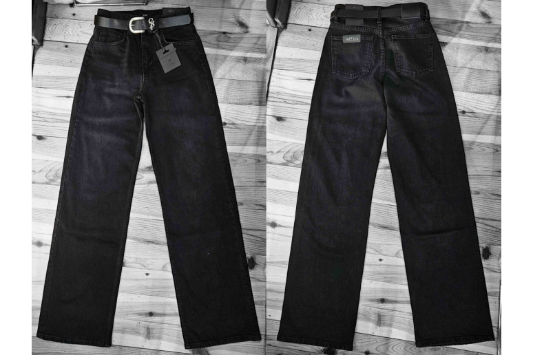 Джинси жіночі CRACPOT JEANS 1209-1 Wide Leg ЧОРНИЙ
