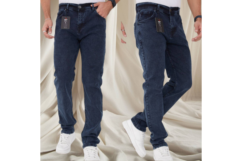 Джинсы мужские 6644 REDMAN JEANS REGULAR СЕРО-СИНИЙ