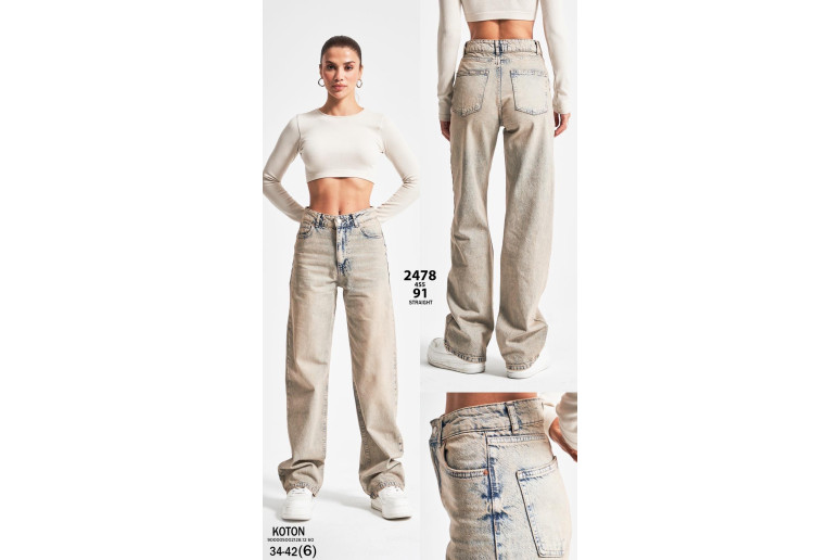 Джинсы женские IT'S BASIC JEANS 2478/91 STRAIGHT FIT