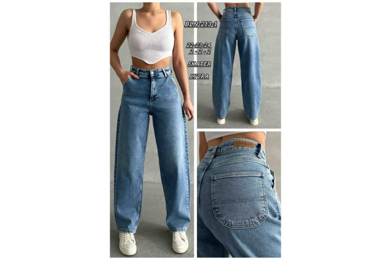 Джинсы женские подросток SHEROCCO JEANS 213-1 SKATER