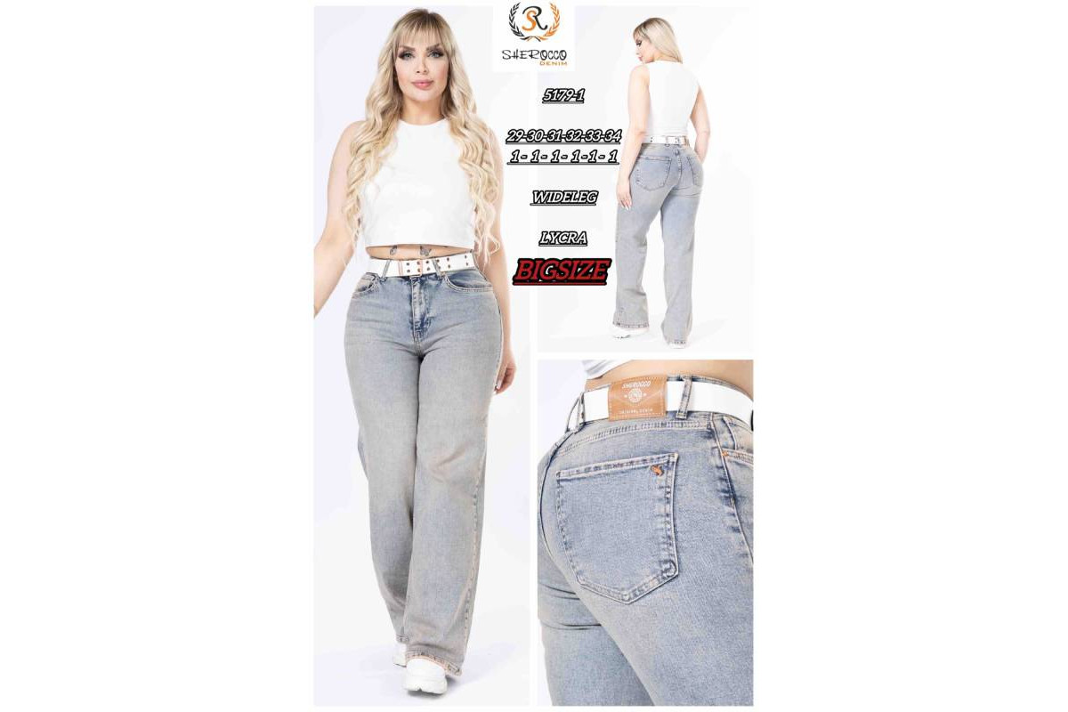 Фото Джинсы женские SHEROCCO JEANS 5179-1 WIDE LEG from official site OSKAR™