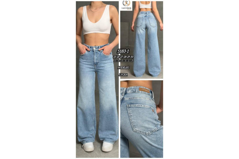 Джинсы женские SHEROCCO JEANS 5183-1 WIDE LEG