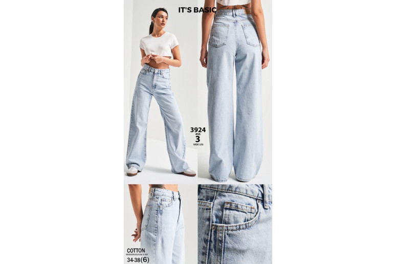 Джинсы женские IT'S BASIC JEANS 3924/3 WIDE LEG