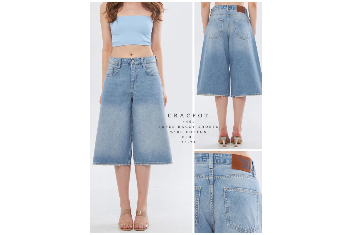 Фото Шорти жіночі CRACKPOT JEANS 4451 BERMUD БЛАКИТНИЙ from official site OSKAR™
