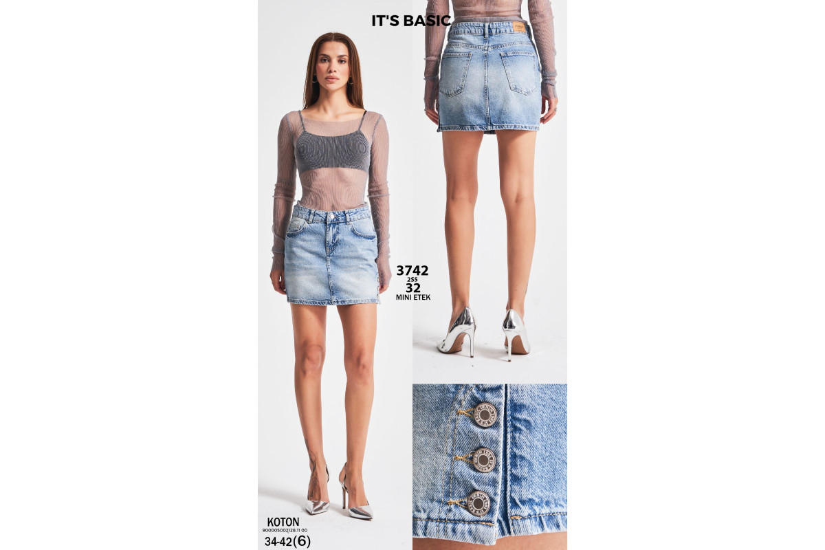 Фото Юбка женская IT'S BASIC JEANS 3742 MINI from official site OSKAR™