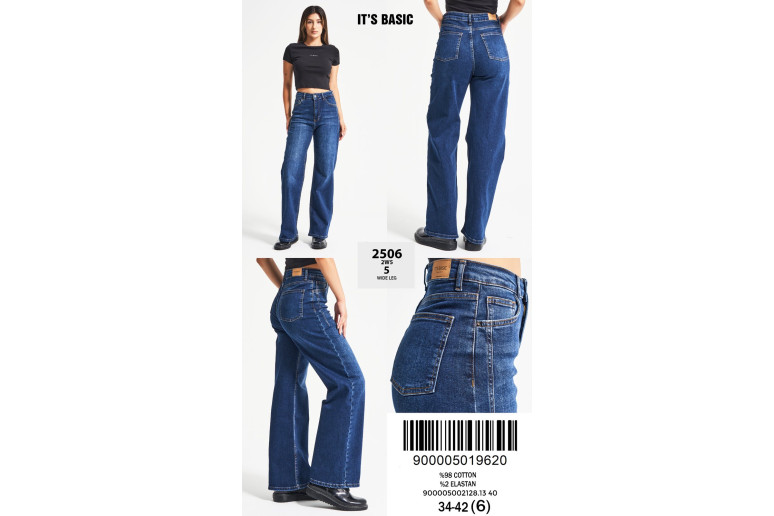 Джинси жіночі IT'S BASIC JEANS 2506-5 WIDE LEG