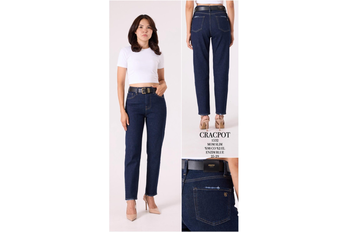 Фото Джинси жіночі CRACPOT JEANS 1532 SLIM МОМ from official site OSKAR™