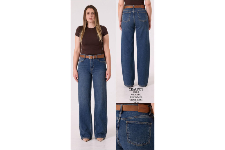 Джинсы женские CRACPOT JEANS 1620-В Wide Leg