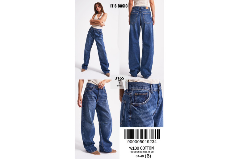 Джинси жіночі IT'S BASIC JEANS 3165-5 BAGGY BLUE
