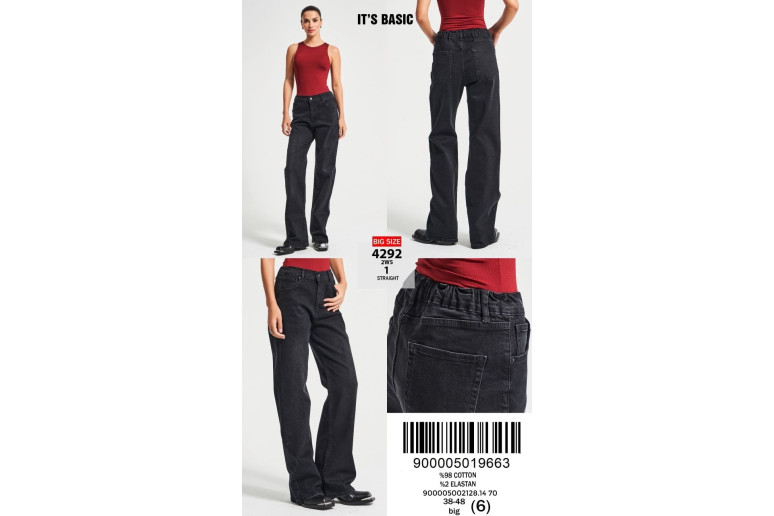 Джинсы женские IT'S BASIC JEANS 4292-1 STRAIGHT FIT