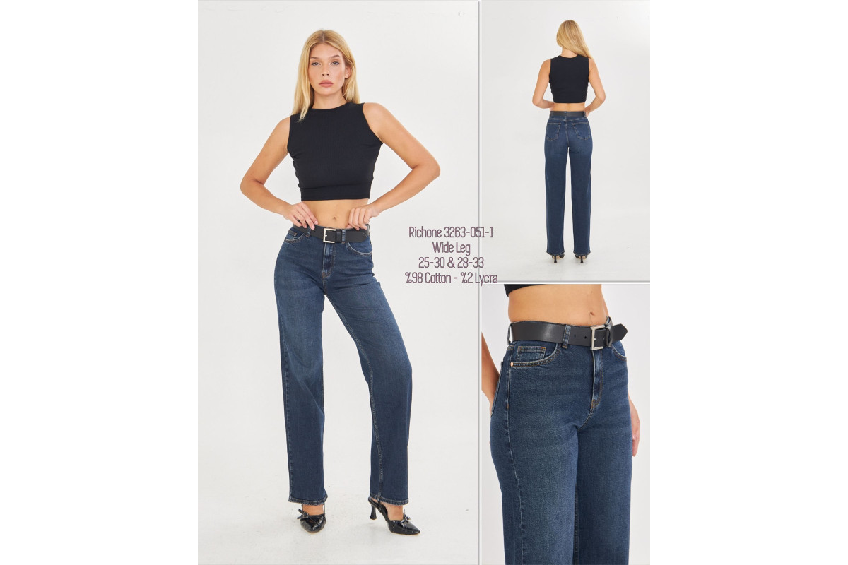 Фото Джинсы женские ANGELINA MARA JEANS 3263-051-1 В Wide Leg from official site OSKAR™