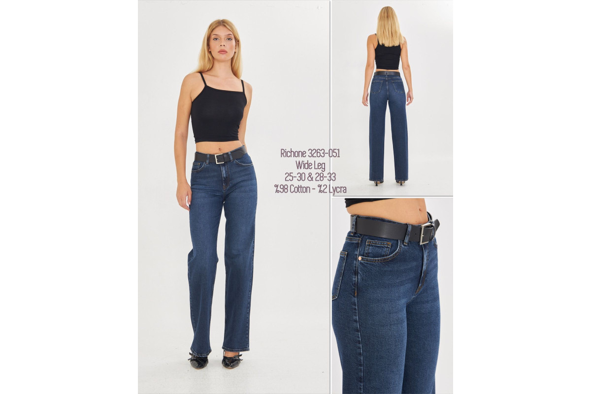 Фото Джинсы женские ANGELINA MARA JEANS 3263-051 В Wide Leg from official site OSKAR™