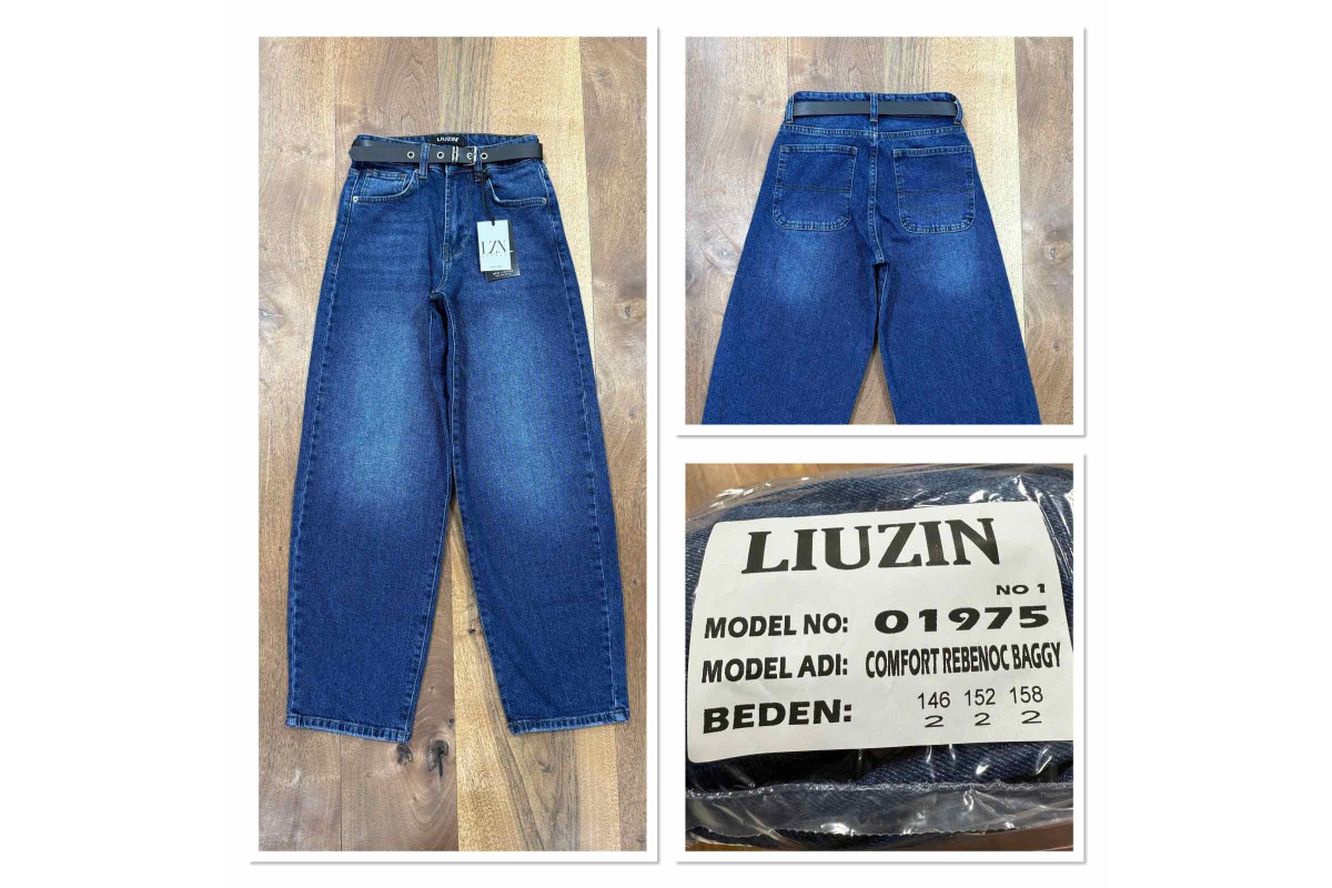 Фото Джинси жіночі підліткові LIUZIN JEANS 01975-1 BAGGY from official site OSKAR™