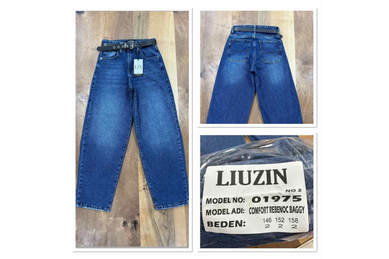 Джинси жіночі підліткові LIUZIN JEANS 01975-2 BAGGY