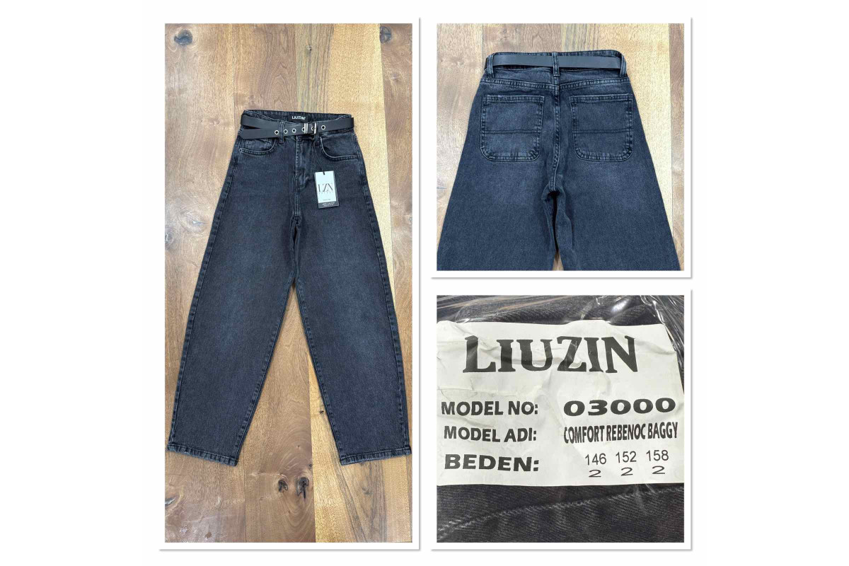 Фото Джинси жіночі підліткові LIUZIN JEANS 03000 BAGGY from official site OSKAR™