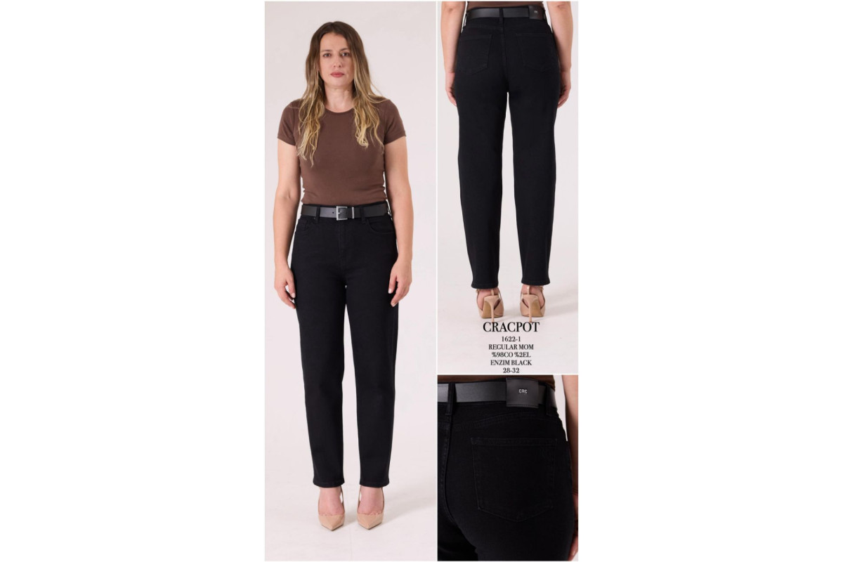 Фото Джинсы женские CRACPOT JEANS 1622-1 MOM REGULAR from official site OSKAR™