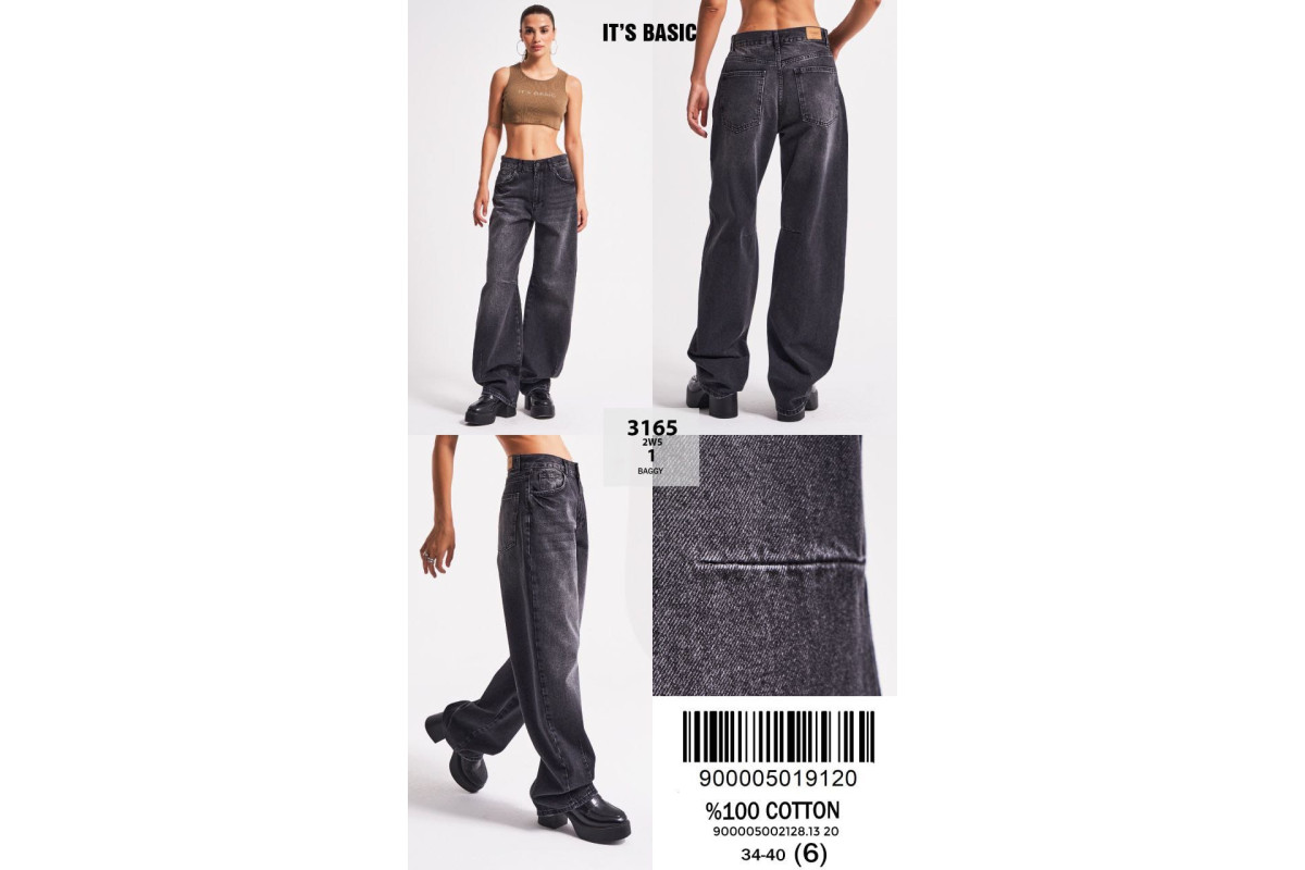 Фото Джинси жіночі IT'S BASIC JEANS 3165-1 BAGGY from official site OSKAR™