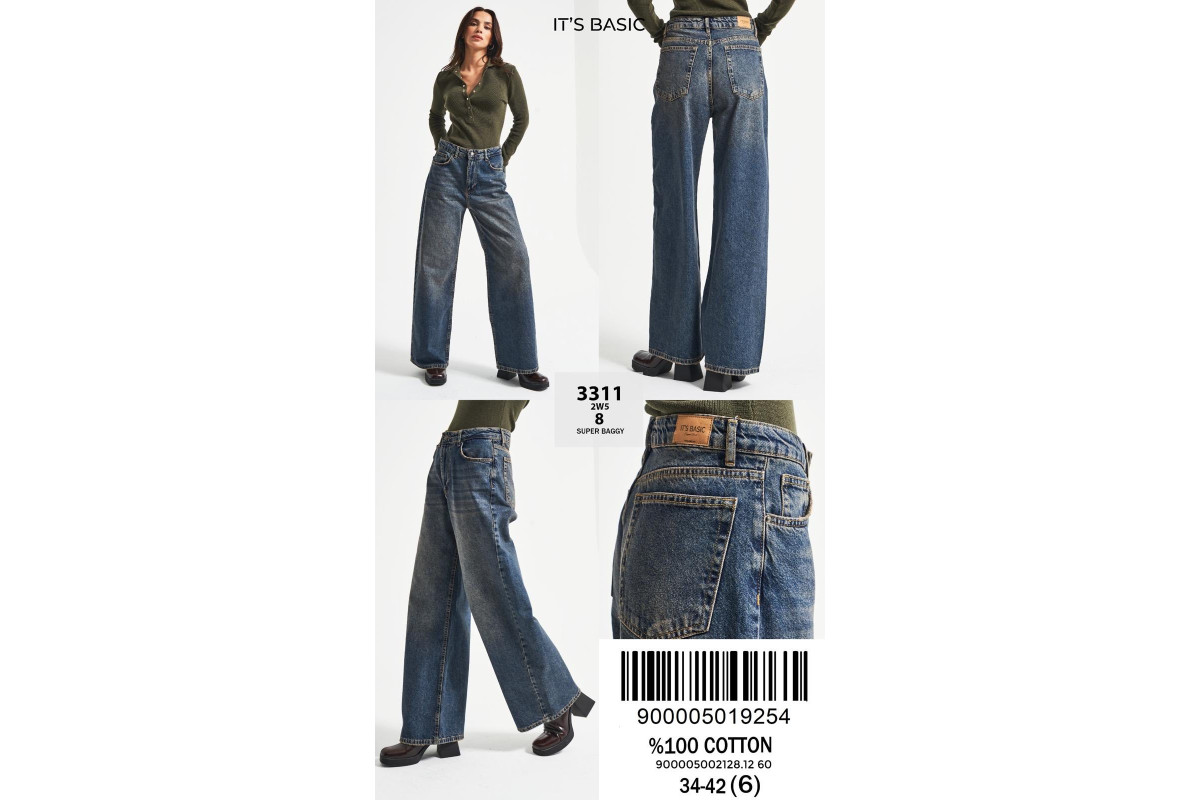 Фото Джинси жіночі IT'S BASIC JEANS 3311 BAGGY from official site OSKAR™