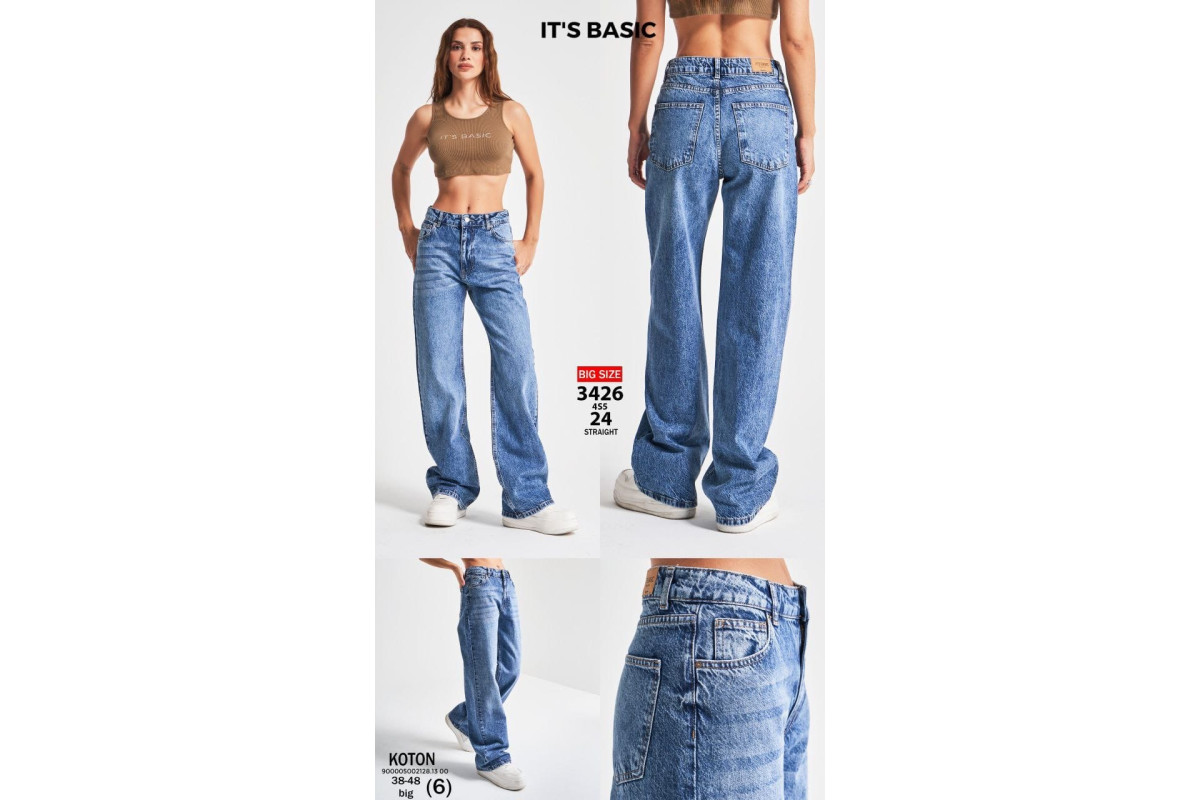 Фото Джинсы женские IT'S BASIC JEANS 3426-25 STRAIGHT FIT from official site OSKAR™
