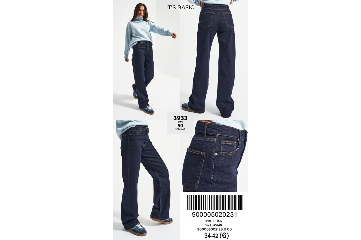 Фото Джинсы женские IT'S BASIC JEANS 3933 STRAIGHT FIT from official site OSKAR™