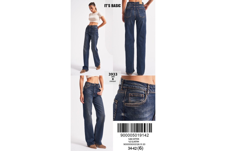 Джинси жіночі IT'S BASIC JEANS 3933 STRAIGHT FIT 2