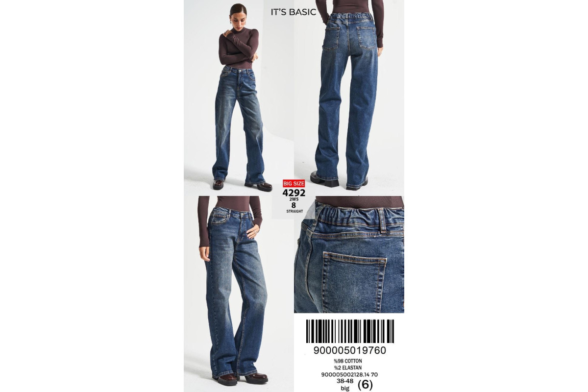 Фото Джинси жіночі IT'S BASIC JEANS 4292-8 STRAIGHT FIT from official site OSKAR™