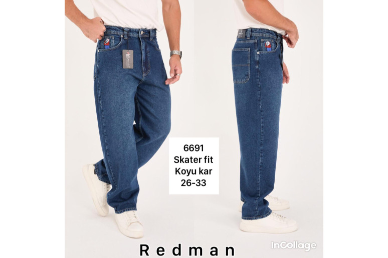 Джинсы мужские REDMAN JEANS 6691 SKATER ГОЛУБОЙ