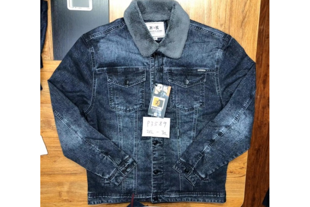 Фото Куртка джинсова чоловіча PAGALEE JEANS 3589 НА ХУТРІ from official site OSKAR™