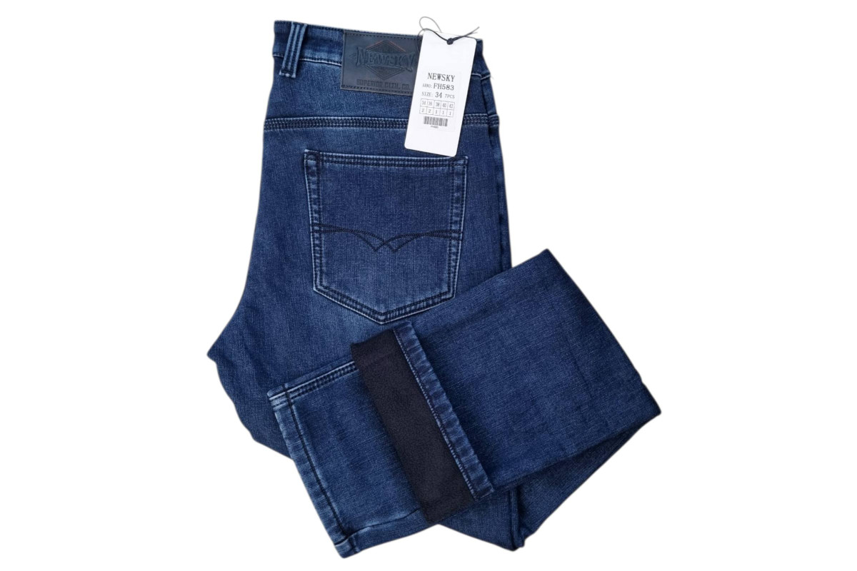 Фото Джинсы мужские NEW SKY JEANS 583 Классика на флисе from official site OSKAR™