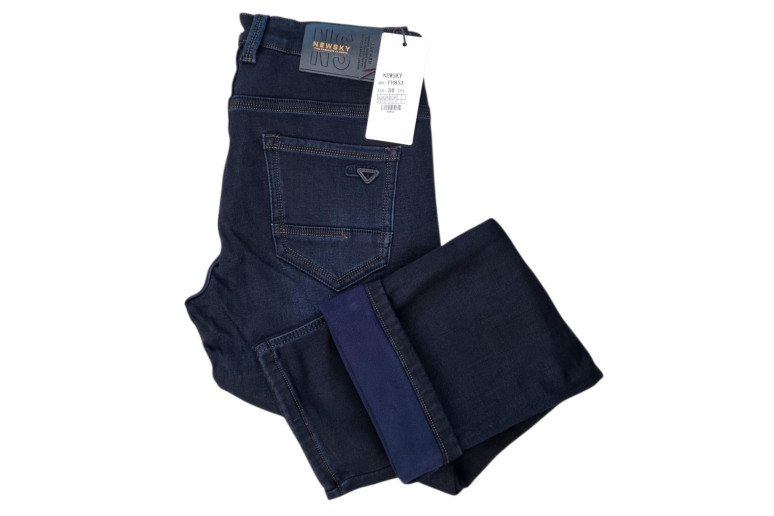 Джинсы мужские NEW SKY JEANS 853 Классика на флисе