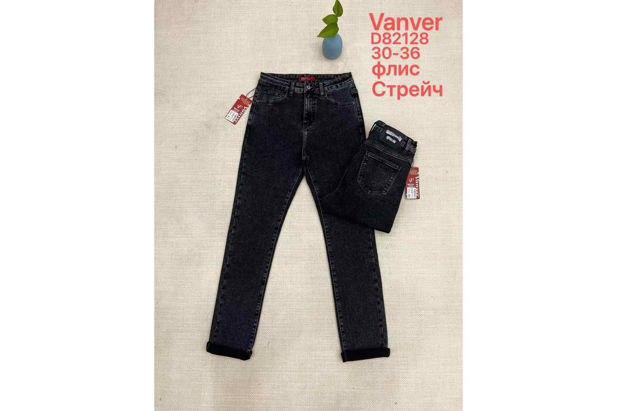 Фото Джинсы женские VANVER JEANS 82128 НА ФЛИСЕ from official site OSKAR™
