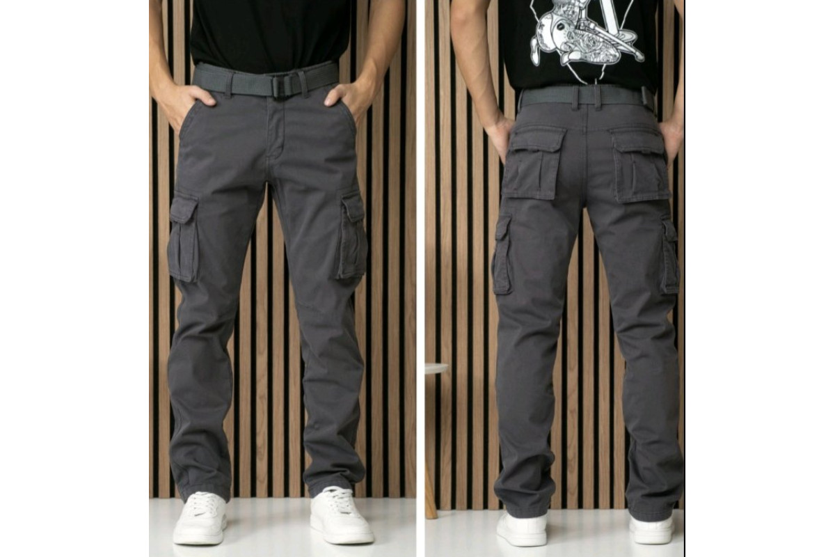 Фото Джинсы мужские ITENO JEANS 8982 Cargo НА ФЛИСЕ СЕРЫЙ from official site OSKAR™