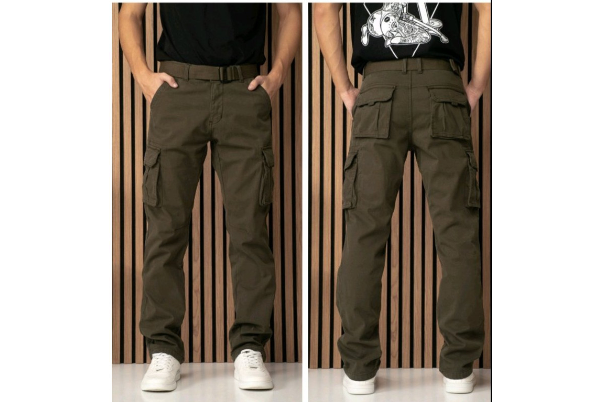 Фото Джинсы мужские ITENO JEANS 8982 Cargo НА ФЛИСЕ ХАКИ from official site OSKAR™