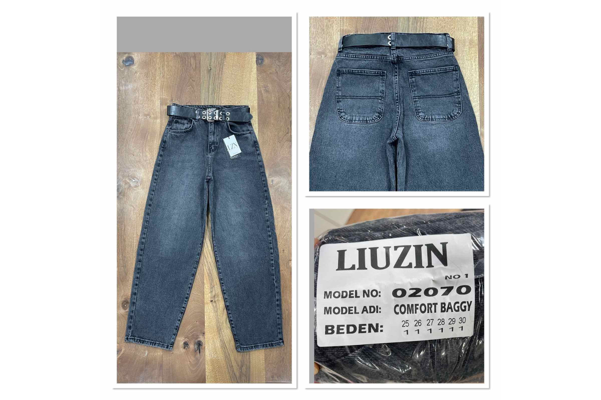 Фото Джинсы женские LIUZIN JEANS 02070-1 BAGGY from official site OSKAR™