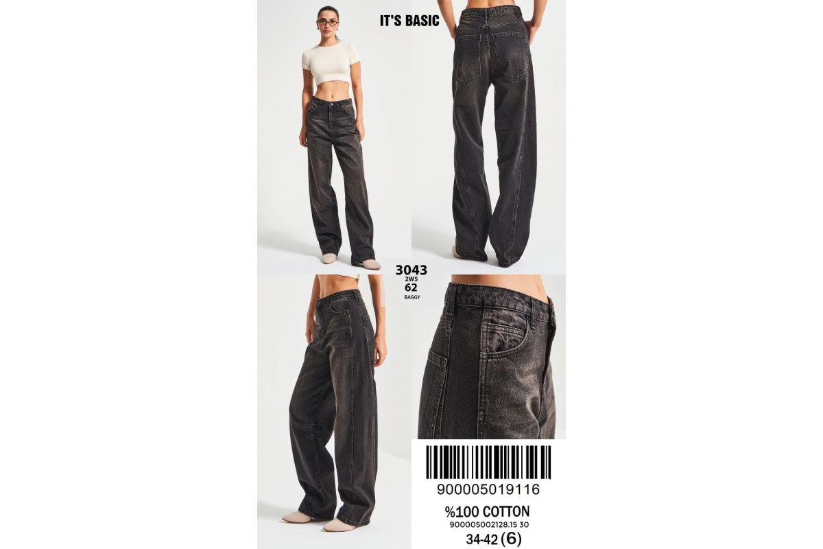 Фото Джинси жіночі IT'S BASIC JEANS 3043-62 BAGGY from official site OSKAR™