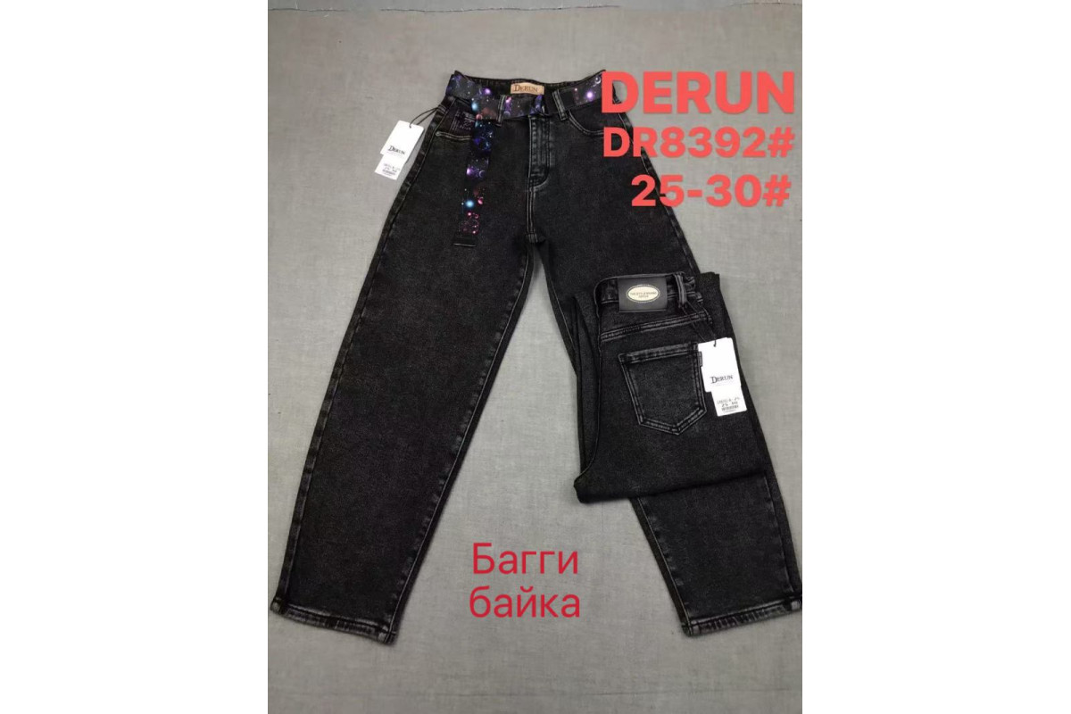 Фото Джинсы женские DERUN JEANS 8392 BAGGY НА БАЙКЕ from official site OSKAR™