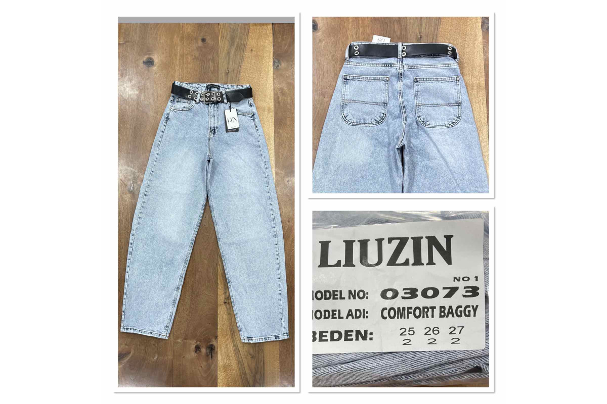 Фото Джинсы женские LIUZIN JEANS 03073-1 BAGGY from official site OSKAR™