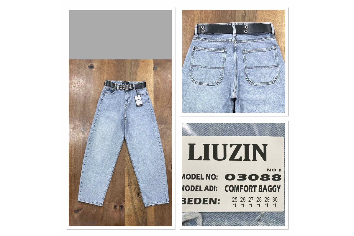 Фото Джинсы женские LIUZIN JEANS 03088-1 BAGGY from official site OSKAR™