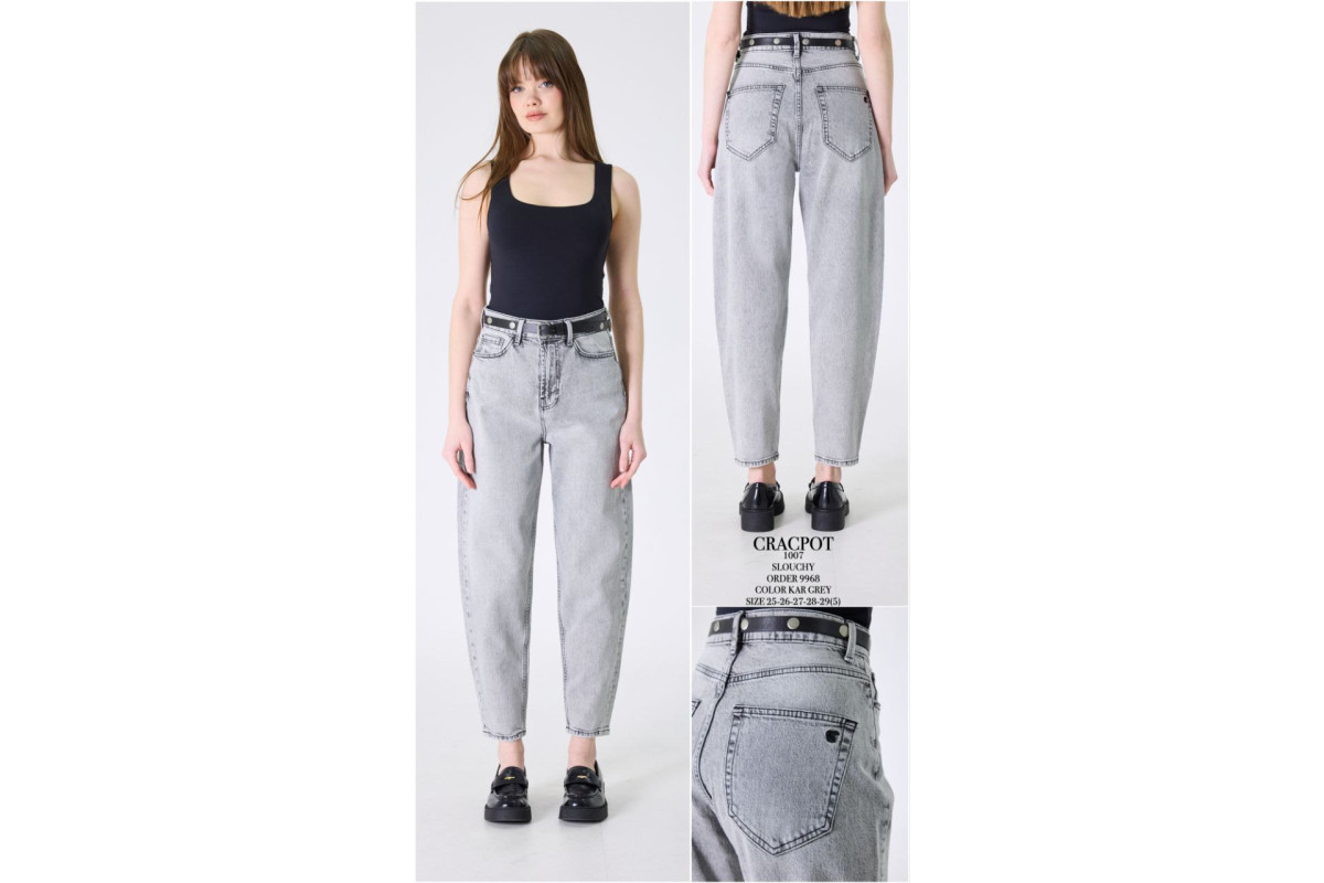 Фото Джинсы женские CRACPOT JEANS 1007 SLOUCHY Голубой from official site OSKAR™