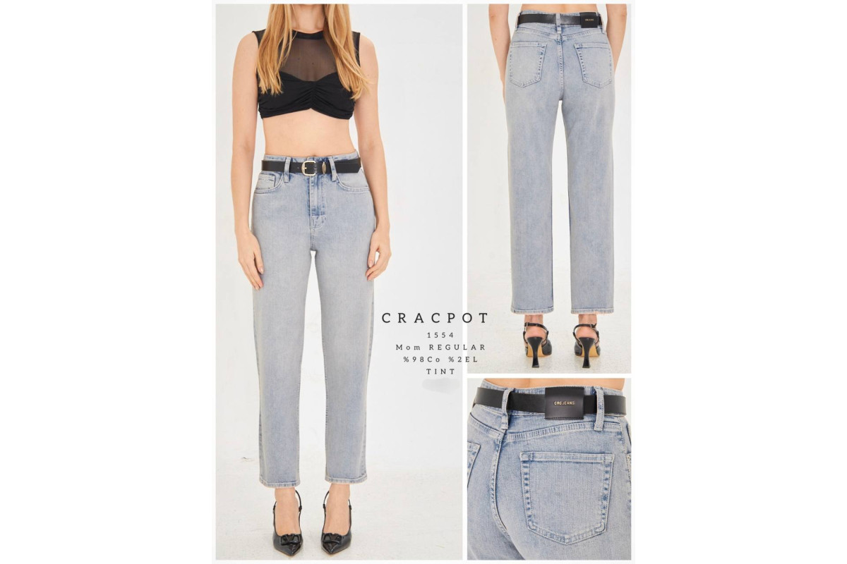 Фото Джинсы женские CRACPOT JEANS 1554-1 MOM REGULAR from official site OSKAR™
