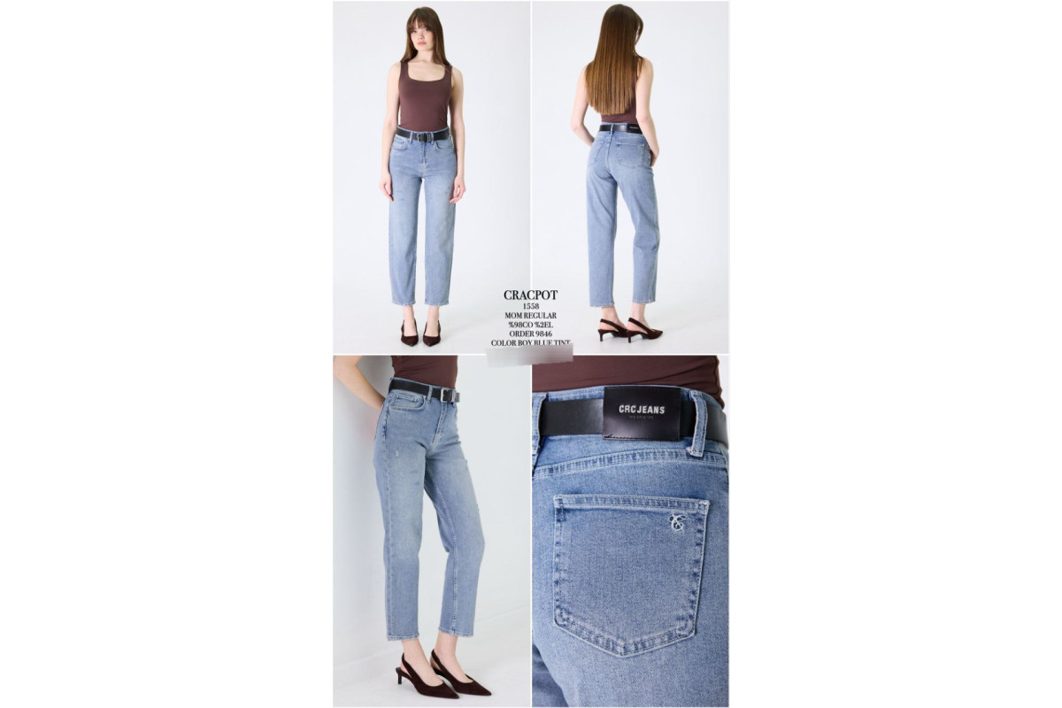 Фото Джинсы женские CRACPOT JEANS 1558-1 MOM REGULAR from official site OSKAR™